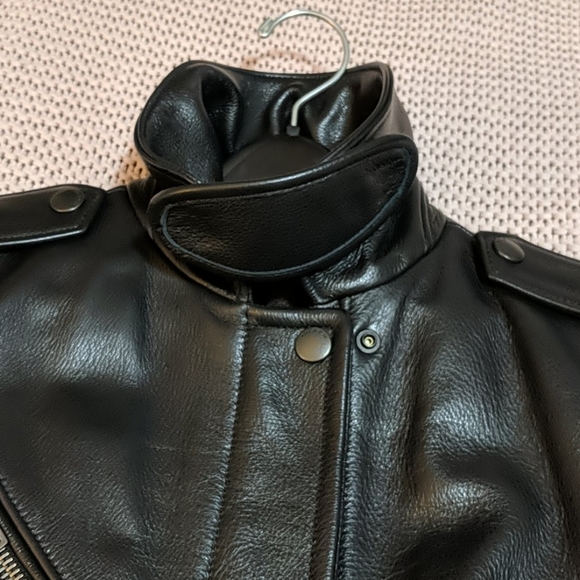 COACH SHEEPSKIN SLEEVE LEATHER JACKET - Picture 5 of 12